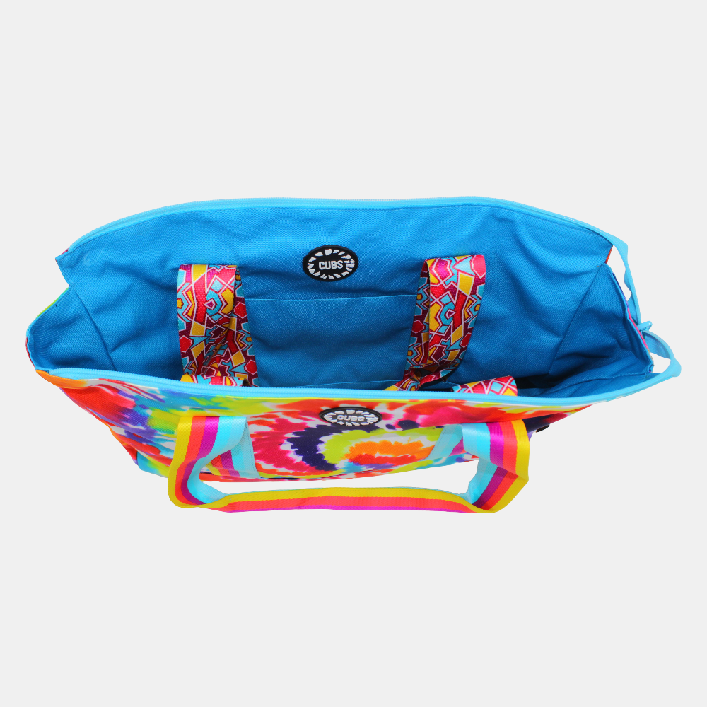 Happy Tie Dye & Turquoise Double Face Tote Bag