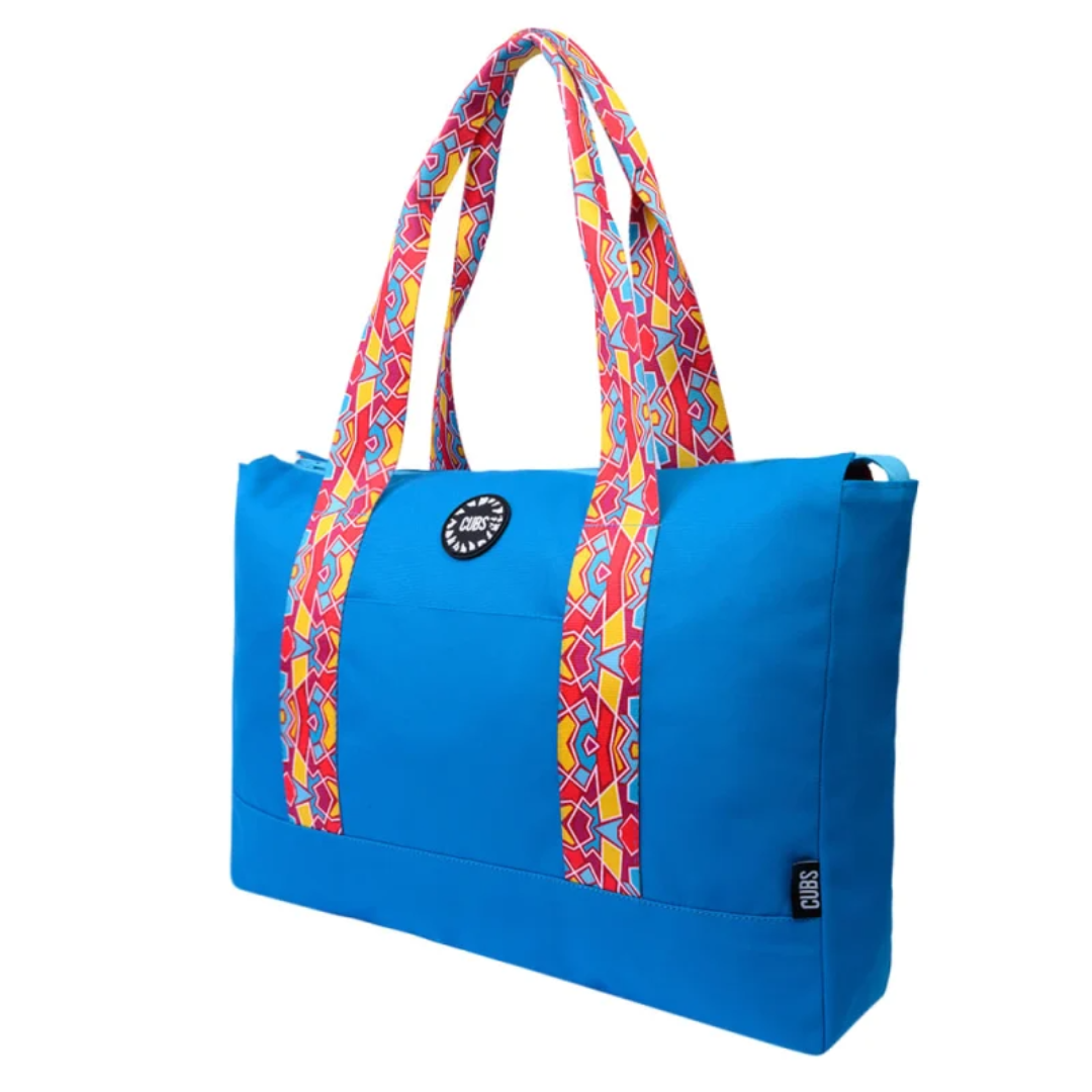 Cubs Happy Tie Dye & Turquoise Double Face Tote Bag