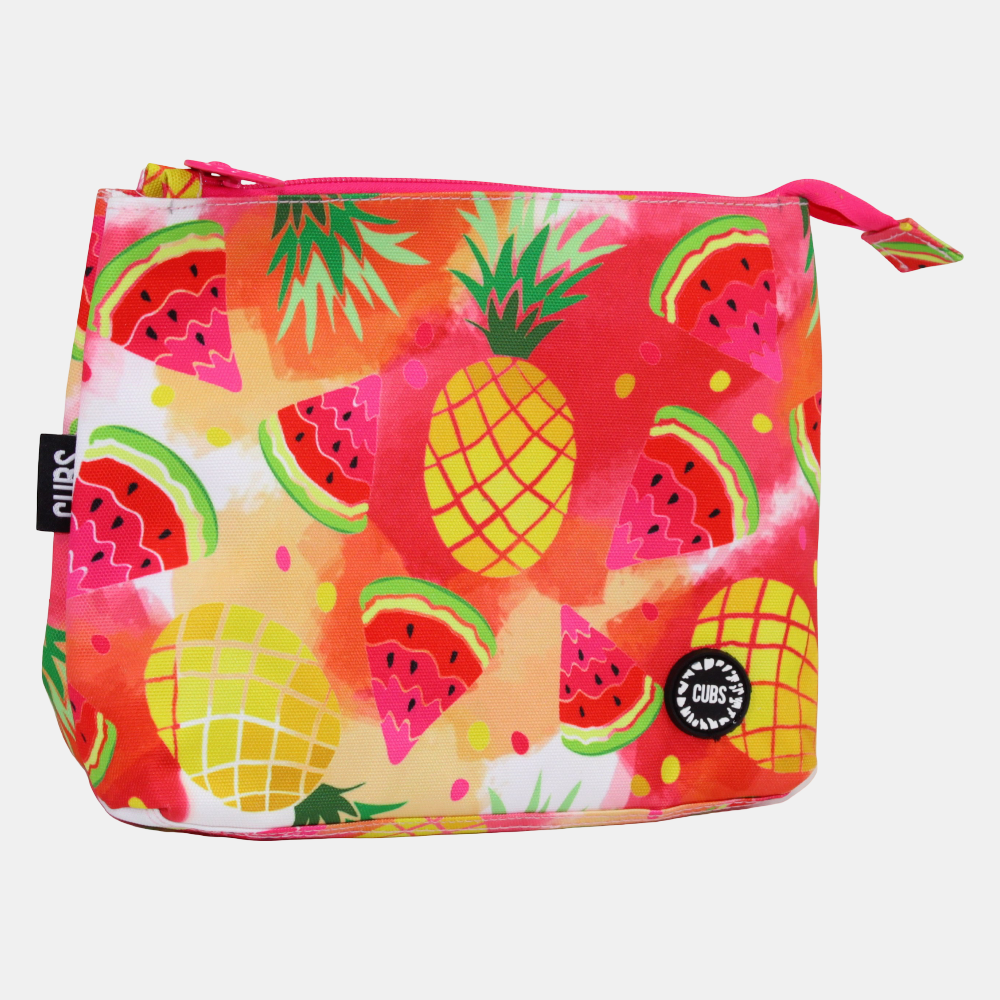 Watermelon & Pineapple Scales Medium Pouch Beach Bag