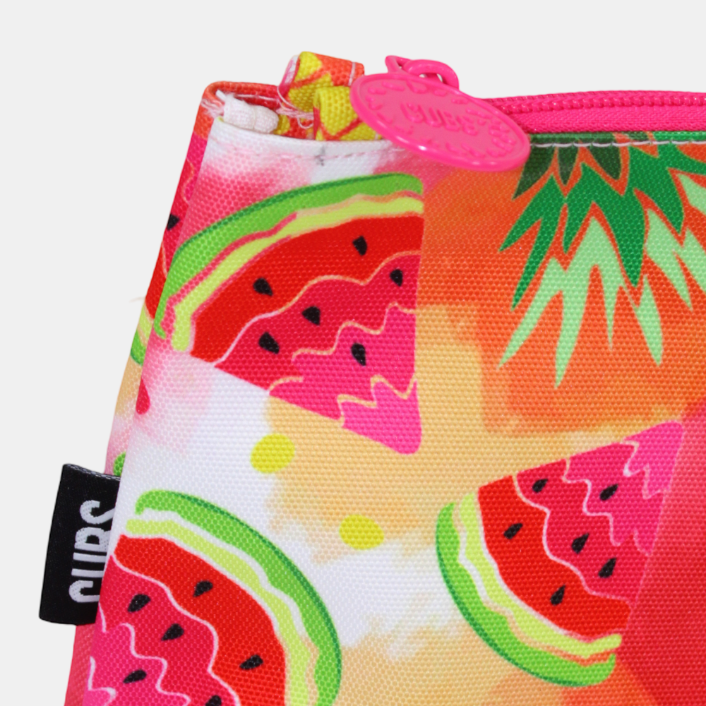 Watermelon & Pineapple Scales Medium Pouch Beach Bag