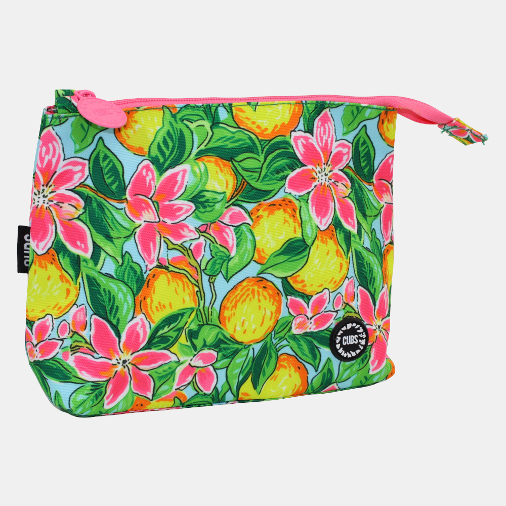 Fuchsia Lemon Medium Pouch Beach Bag