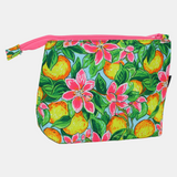 Fuchsia Lemon Medium Pouch Beach Bag