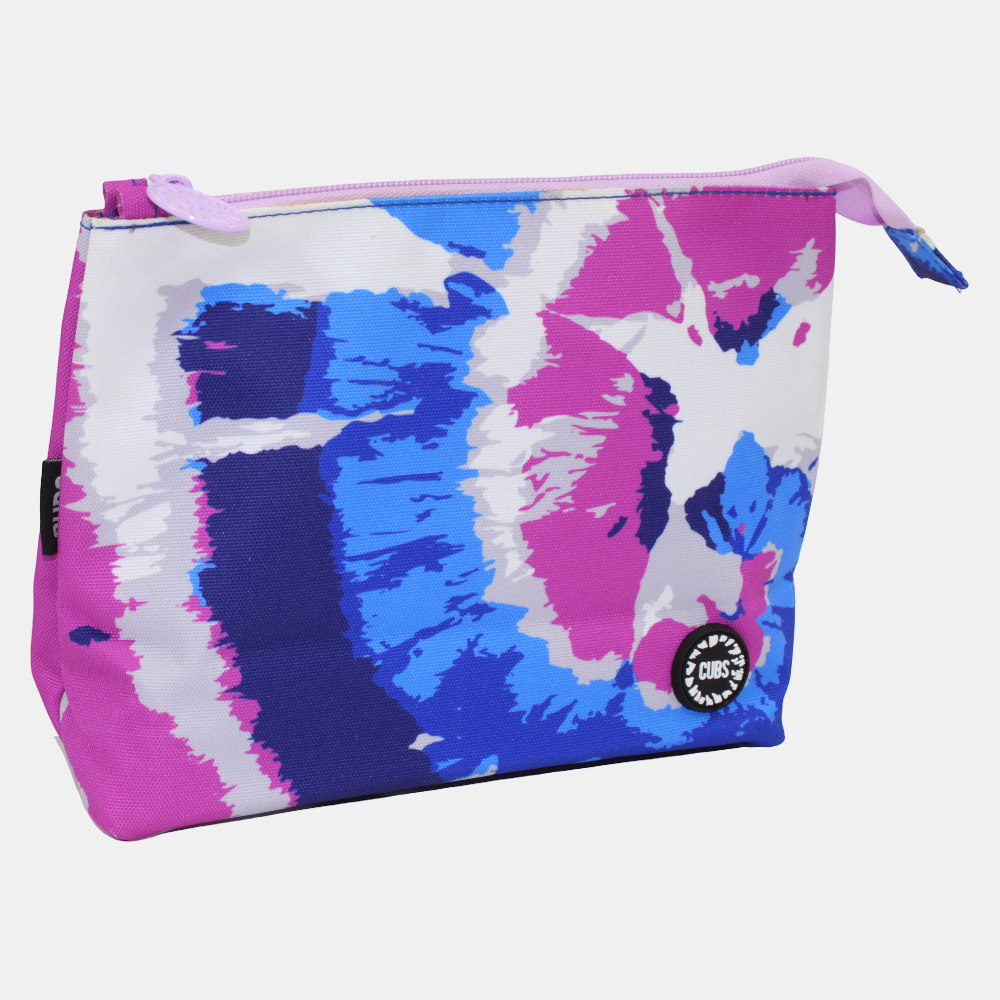Blue Tie Dye Medium Pouch Beach Bag