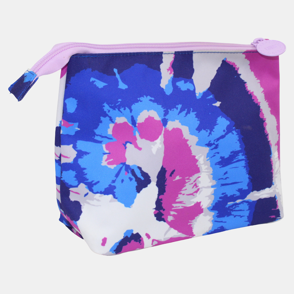 Blue Tie Dye Medium Pouch Beach Bag
