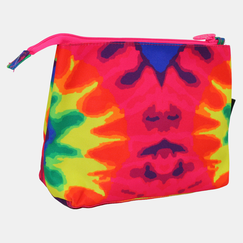 Fuchsia Tie Dye Medium Pouch Beach Bag