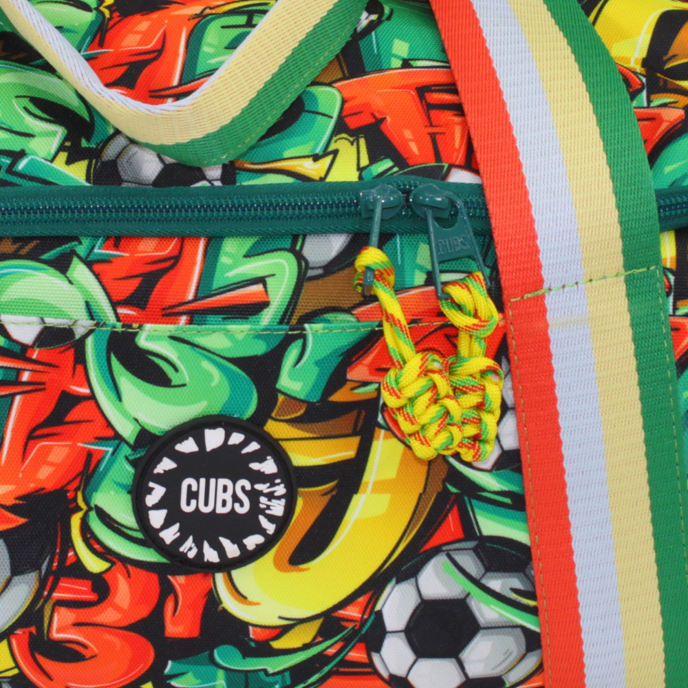 Football Graffiti Large Duffel One Side Pocket