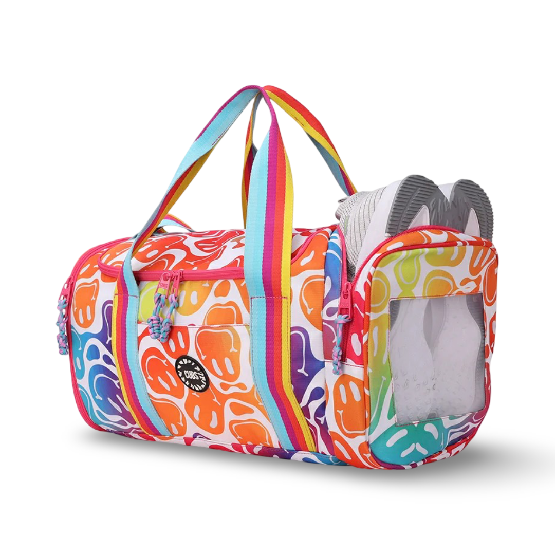 Cubs Goofy Smiles Large Duffel Two Pockets