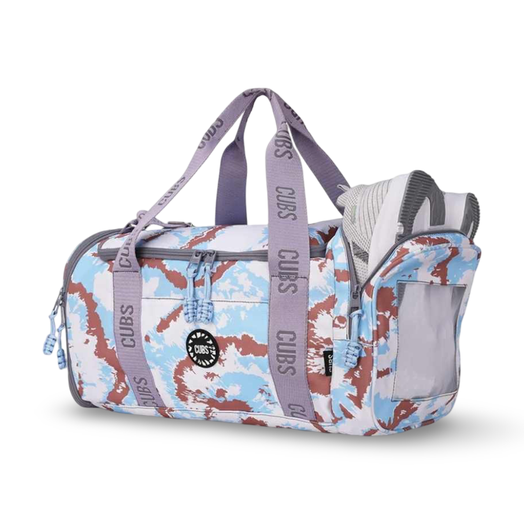 Cubs Baby Blue Tie Dye Large Duffel Two Pockets
