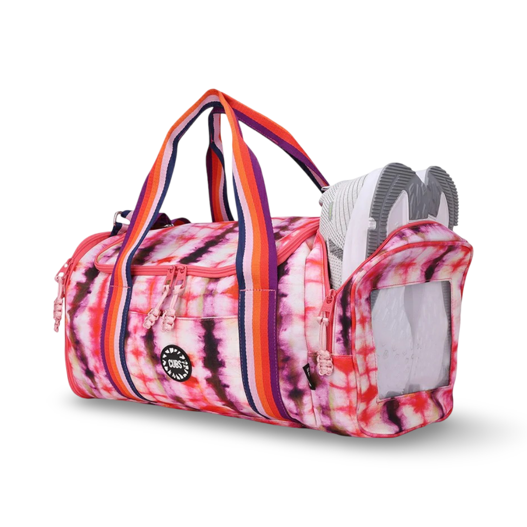 Cubs Tie Dye Art Large Duffel Two Pockets