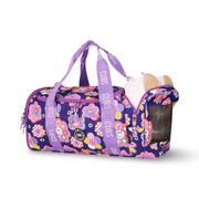Cubs Deep Purple Roses Large Duffel Two Pockets