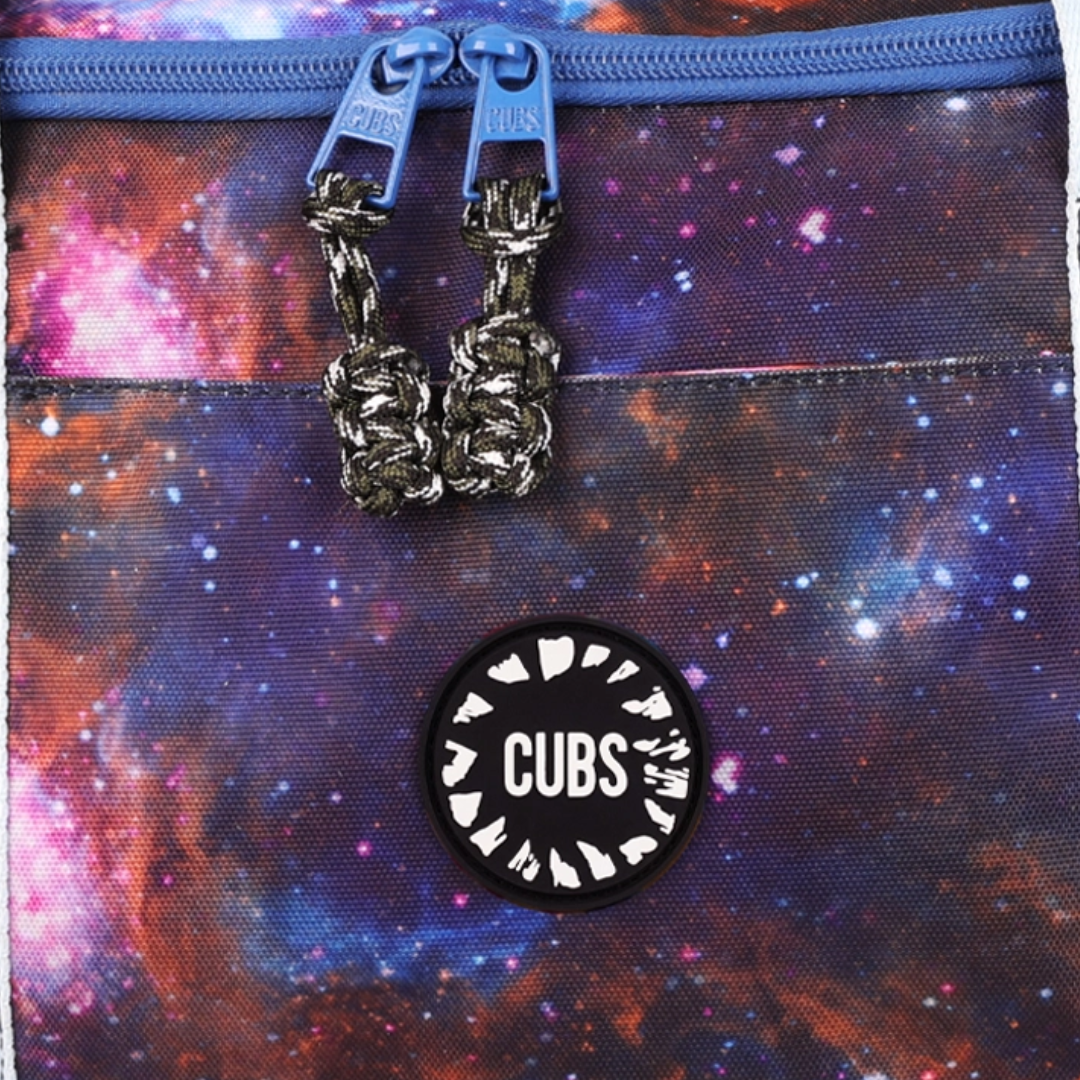 Cubs Purple Galaxy Large Duffel Two Pockets