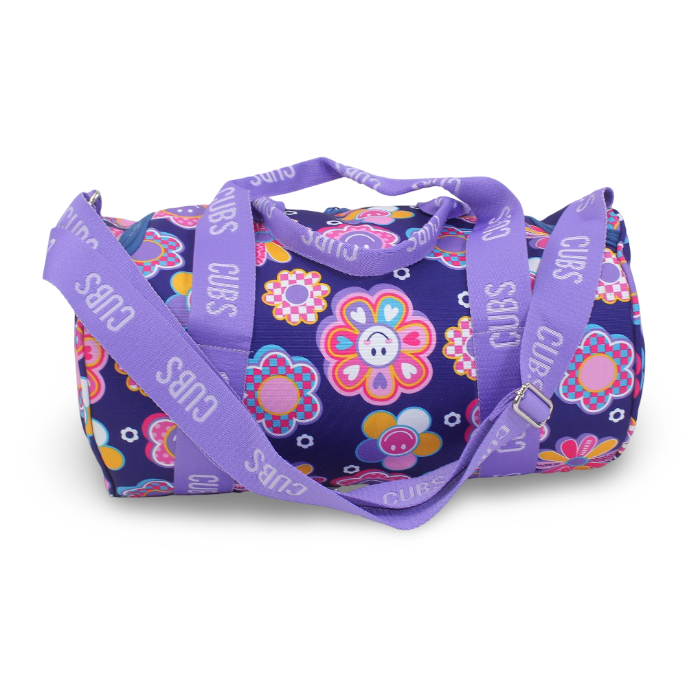 Cubs Deep Roses Medium Duffel Bag - Purple
