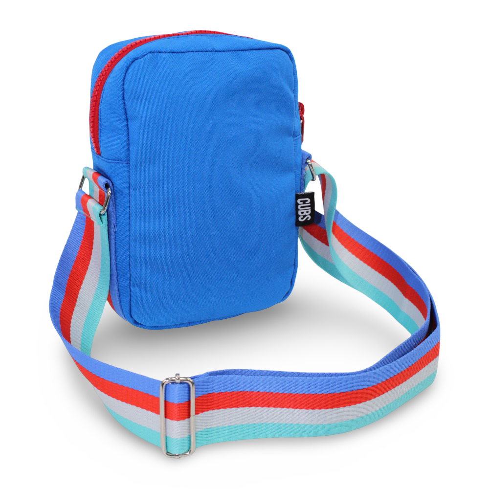 Royal Blue with Red Zipper Cross Body Bag