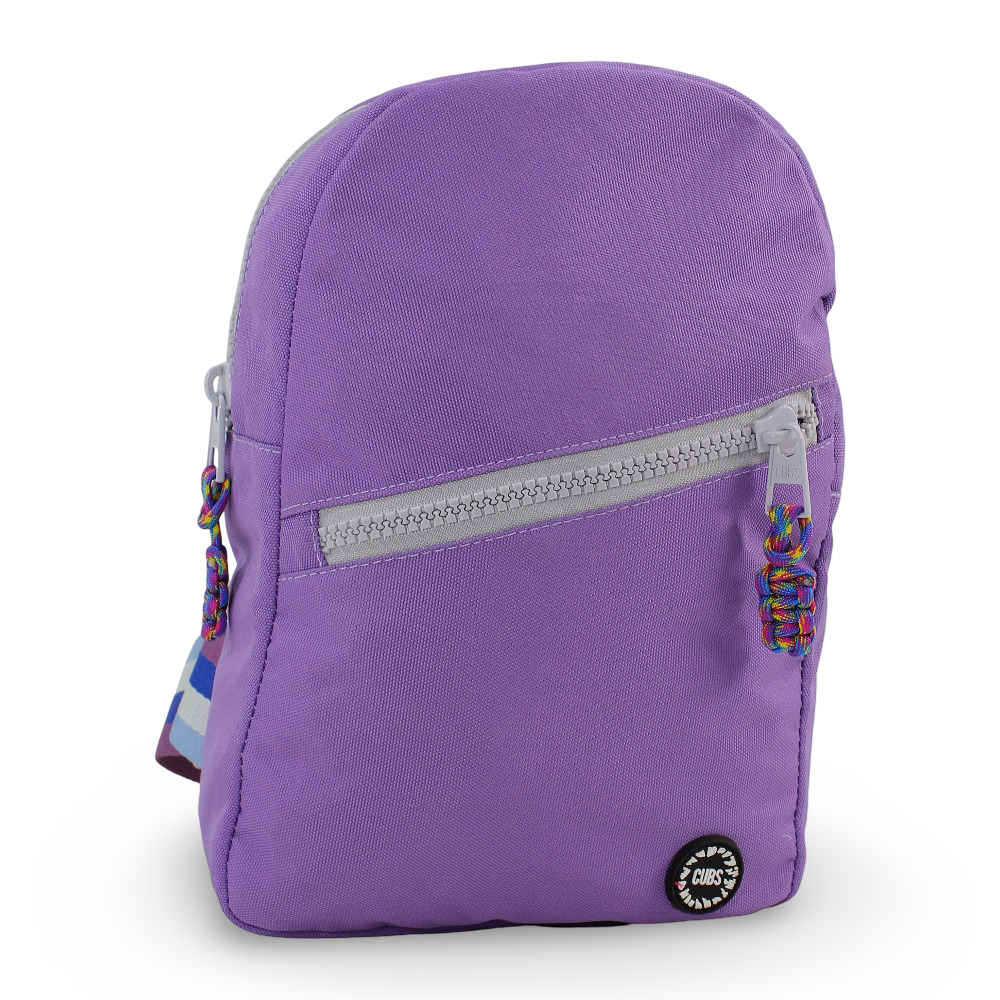 Cubs Sling with Front Zipper – Lilac/Grey