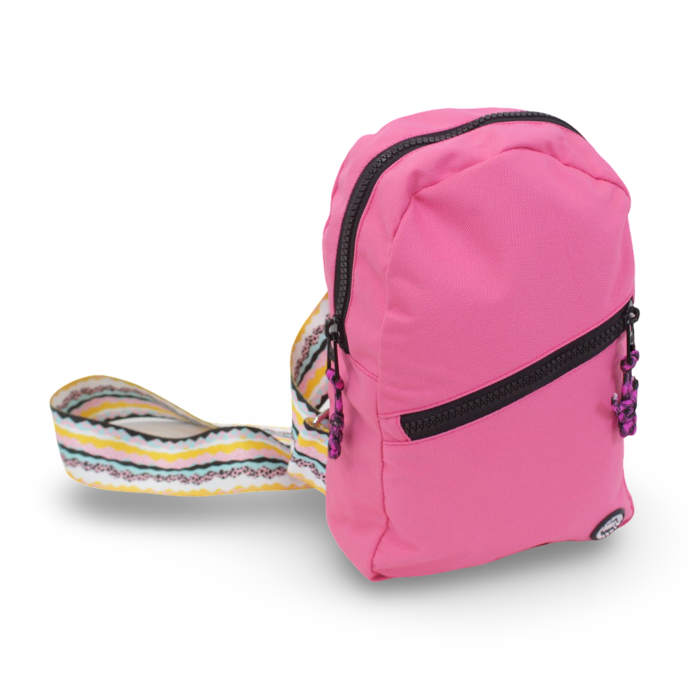 Cubs Sling with Front Zipper - Pink & Black