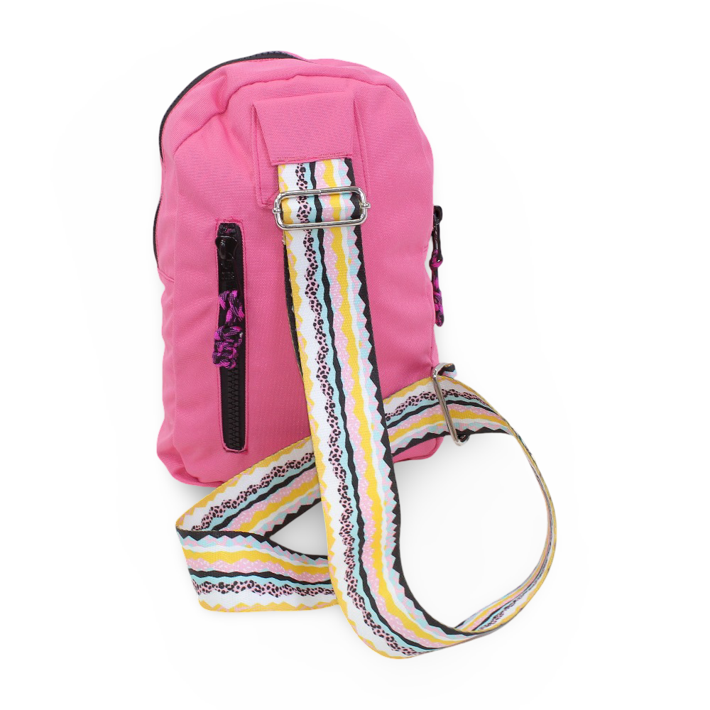 Cubs Sling with Front Zipper - Pink & Black
