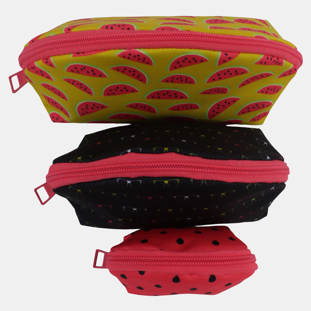 Sunglasses & Melons Make-Up Round Bags