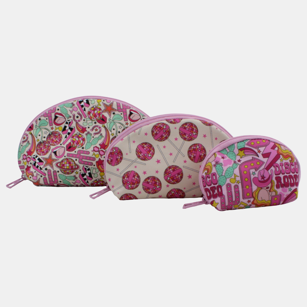 Disco Rodeo Make-Up Round Bags