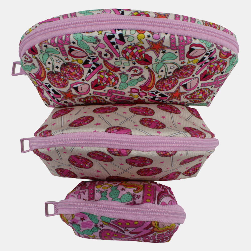Disco Rodeo Make-Up Round Bags