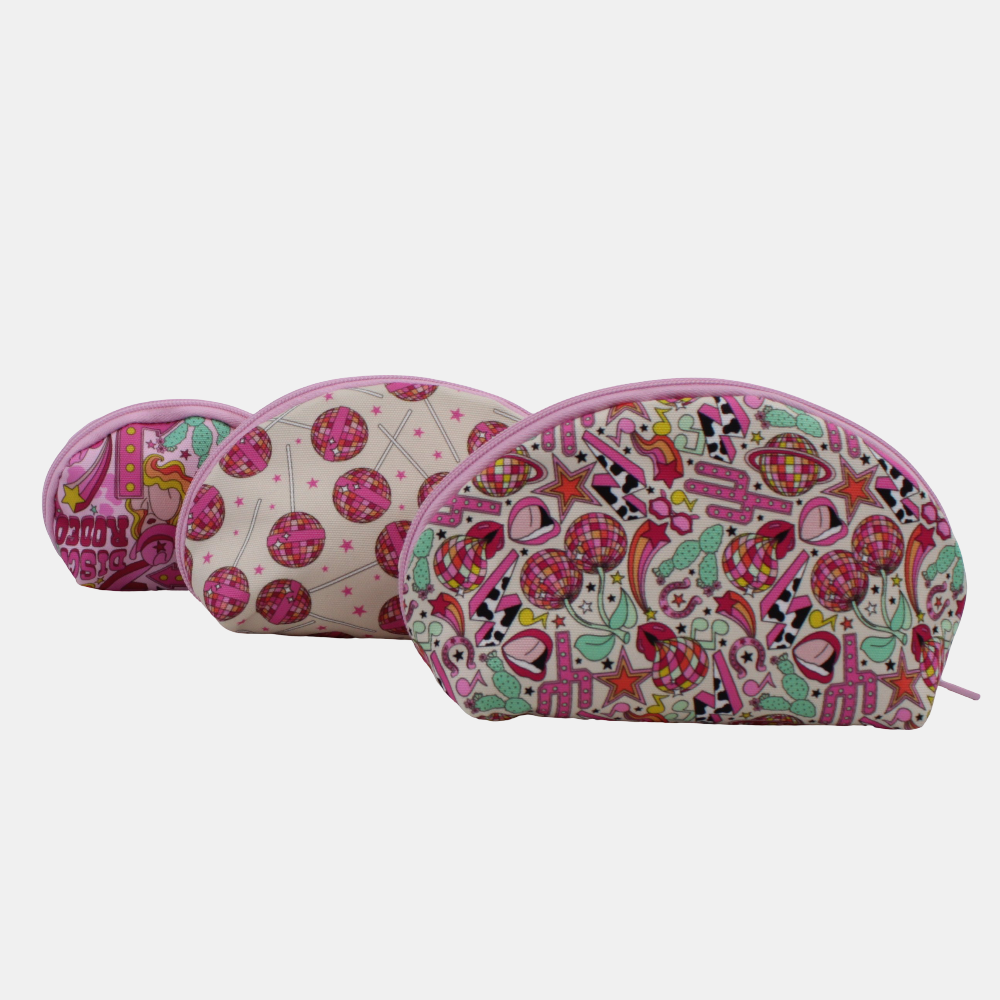 Disco Rodeo Make-Up Round Bags
