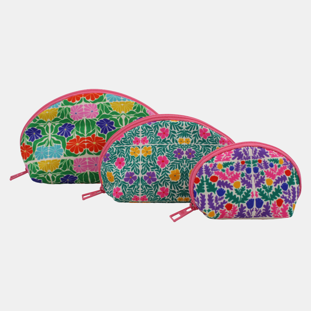 Flower Power Make-Up Round Bags