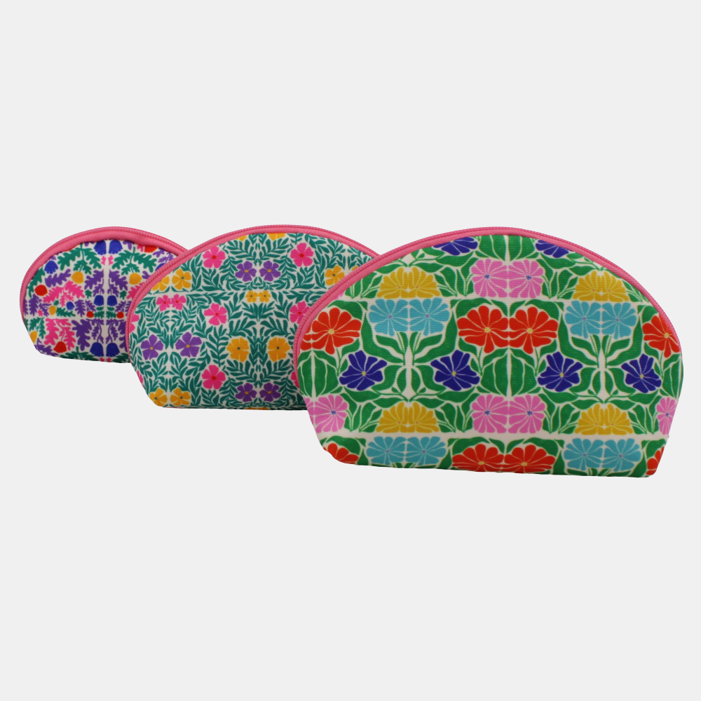 Flower Power Make-Up Round Bags