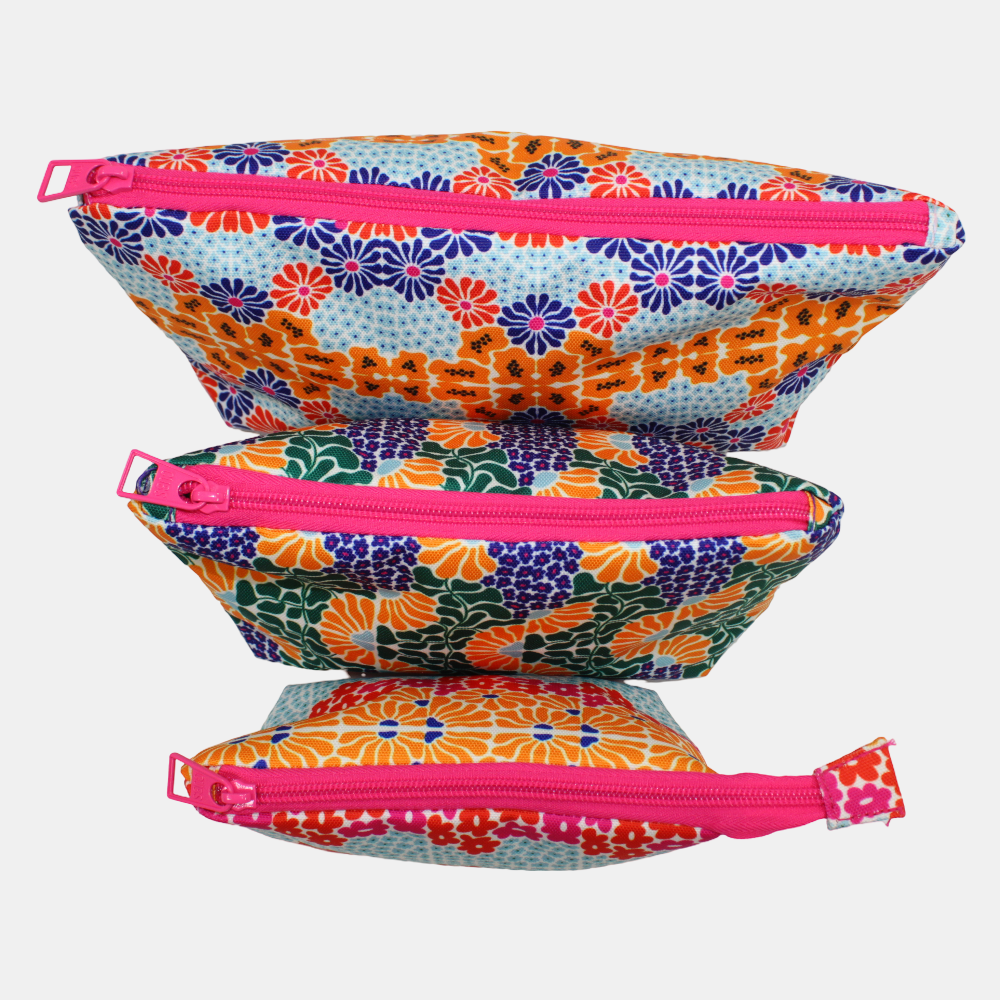 Happy Flowers Make-Up Rectangular Bags