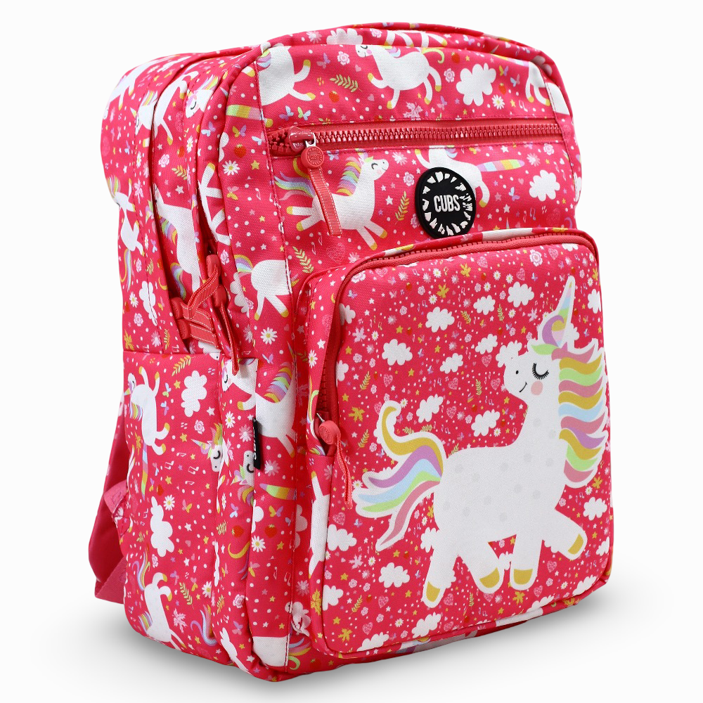 Cubs Pinkish Unicorn Senior Backpack - 24 Inches