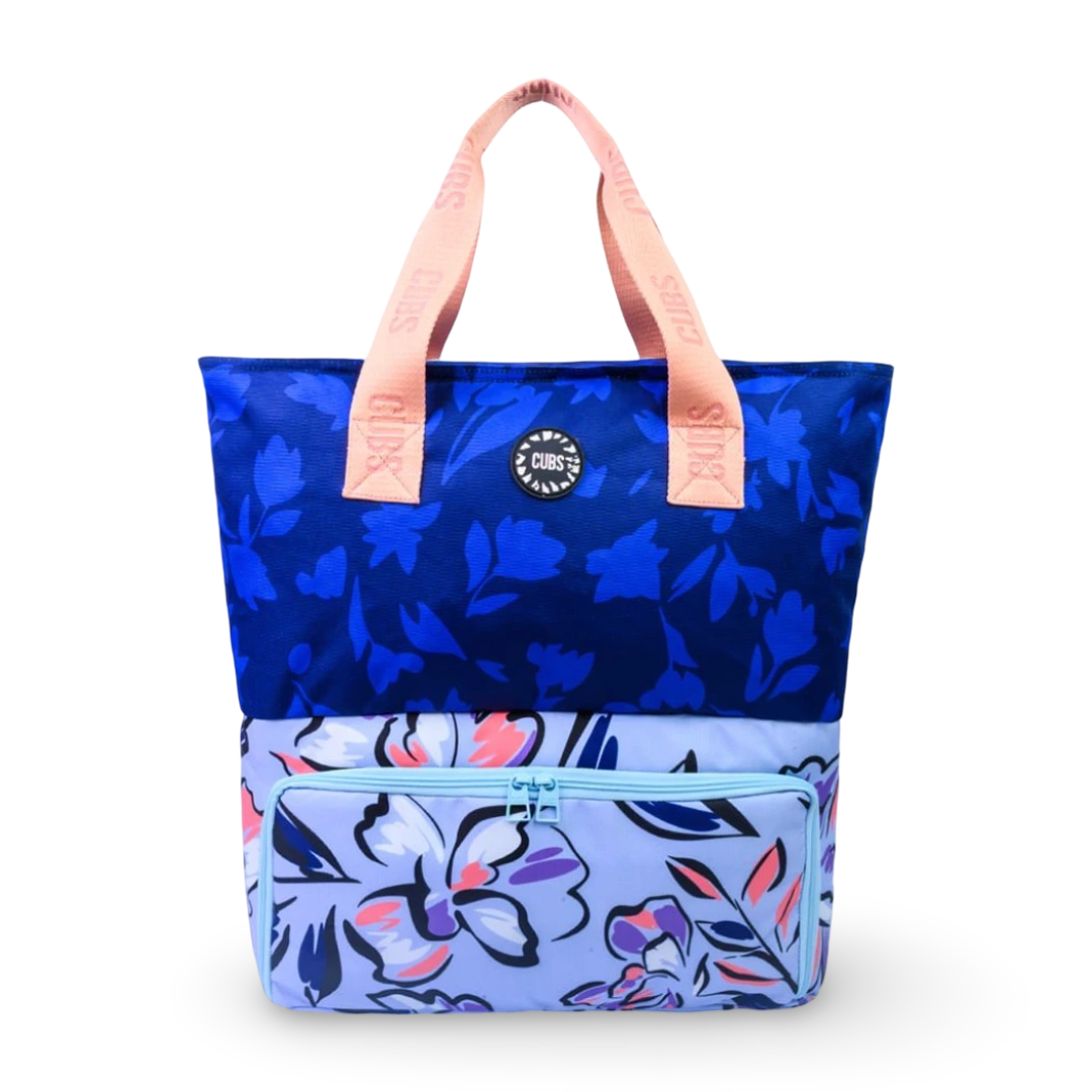 Cubs Navy Lilies Tote/Cooler Bag