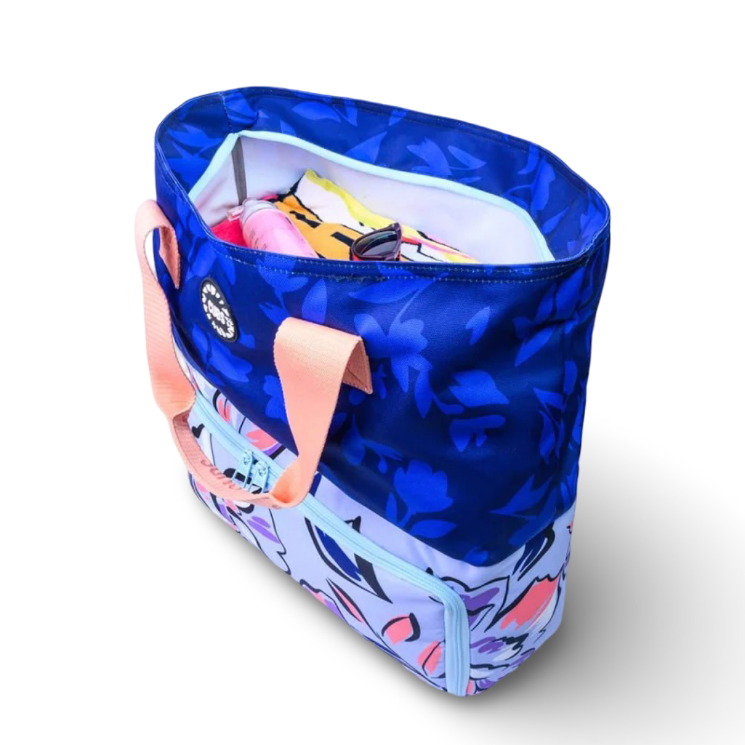 Cubs Navy Lilies Tote/Cooler Bag