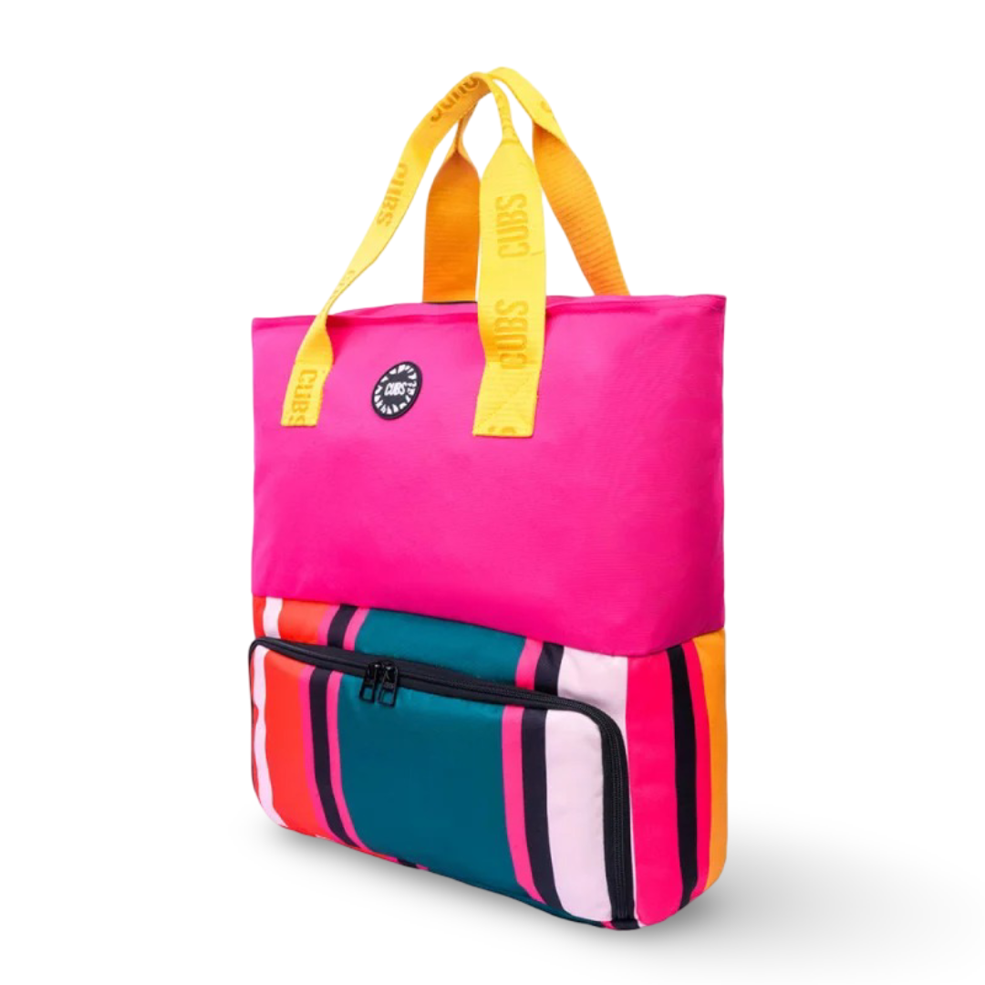Cubs Fuchsia Stripes Tote/Cooler Bag