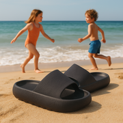 Black Rubber Slippers