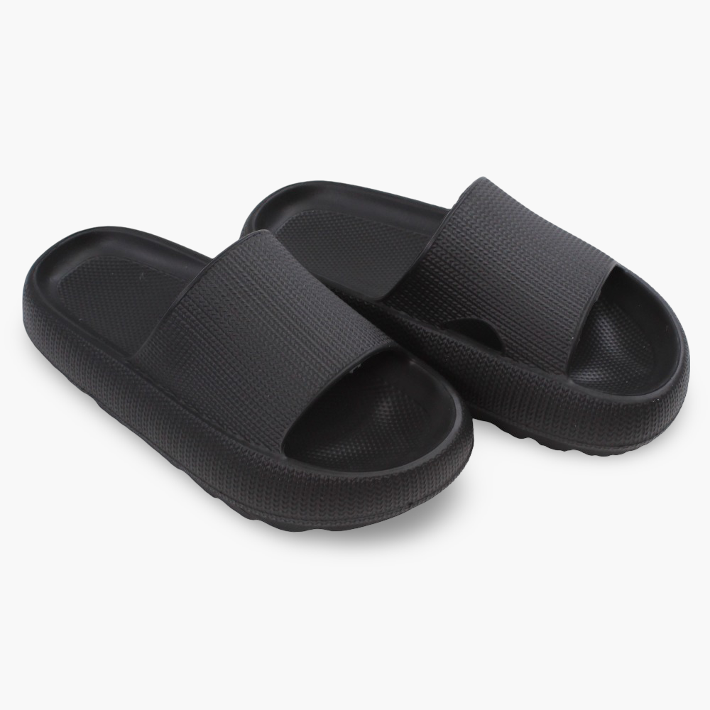 Black Rubber Slippers