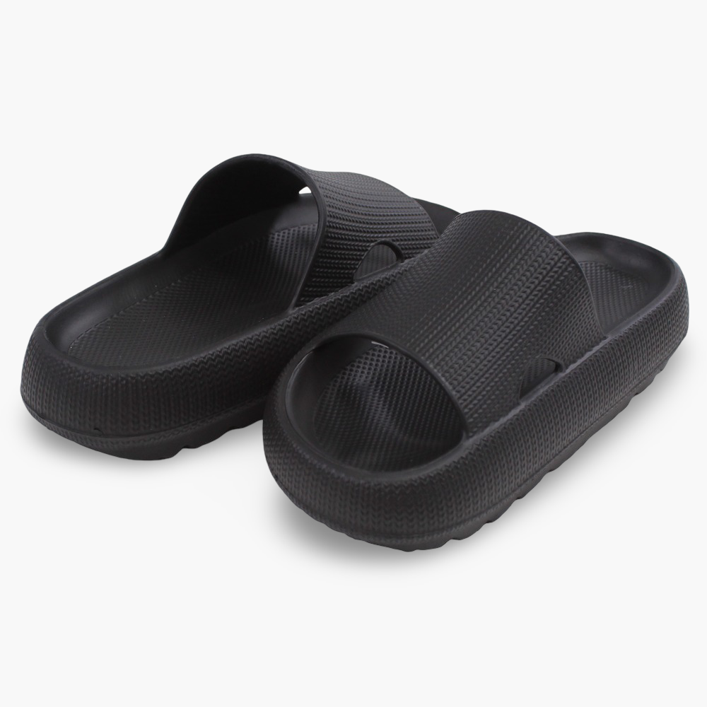 Black Rubber Slippers