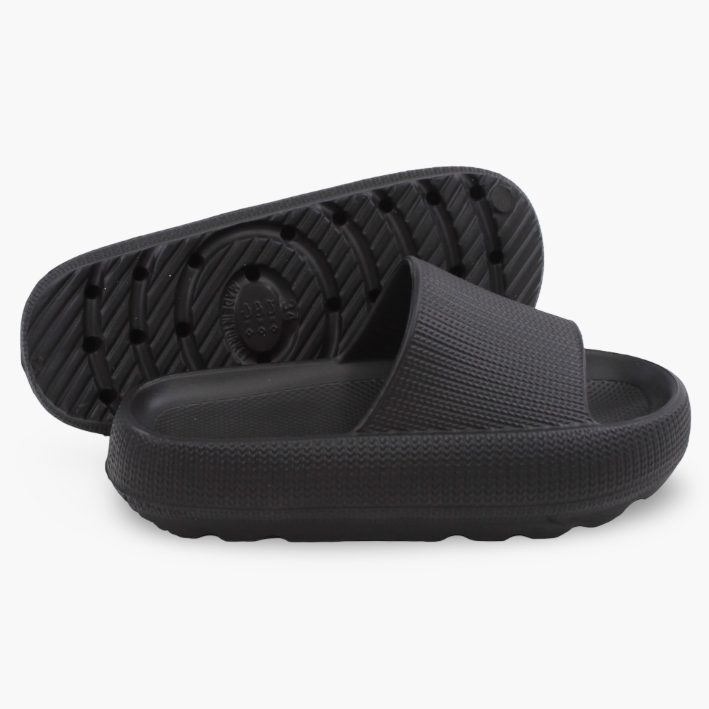 Black Rubber Slippers