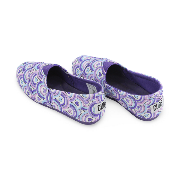 Girls Canvas Ballarina – Purple Hearts Slip-on Espadrilles
