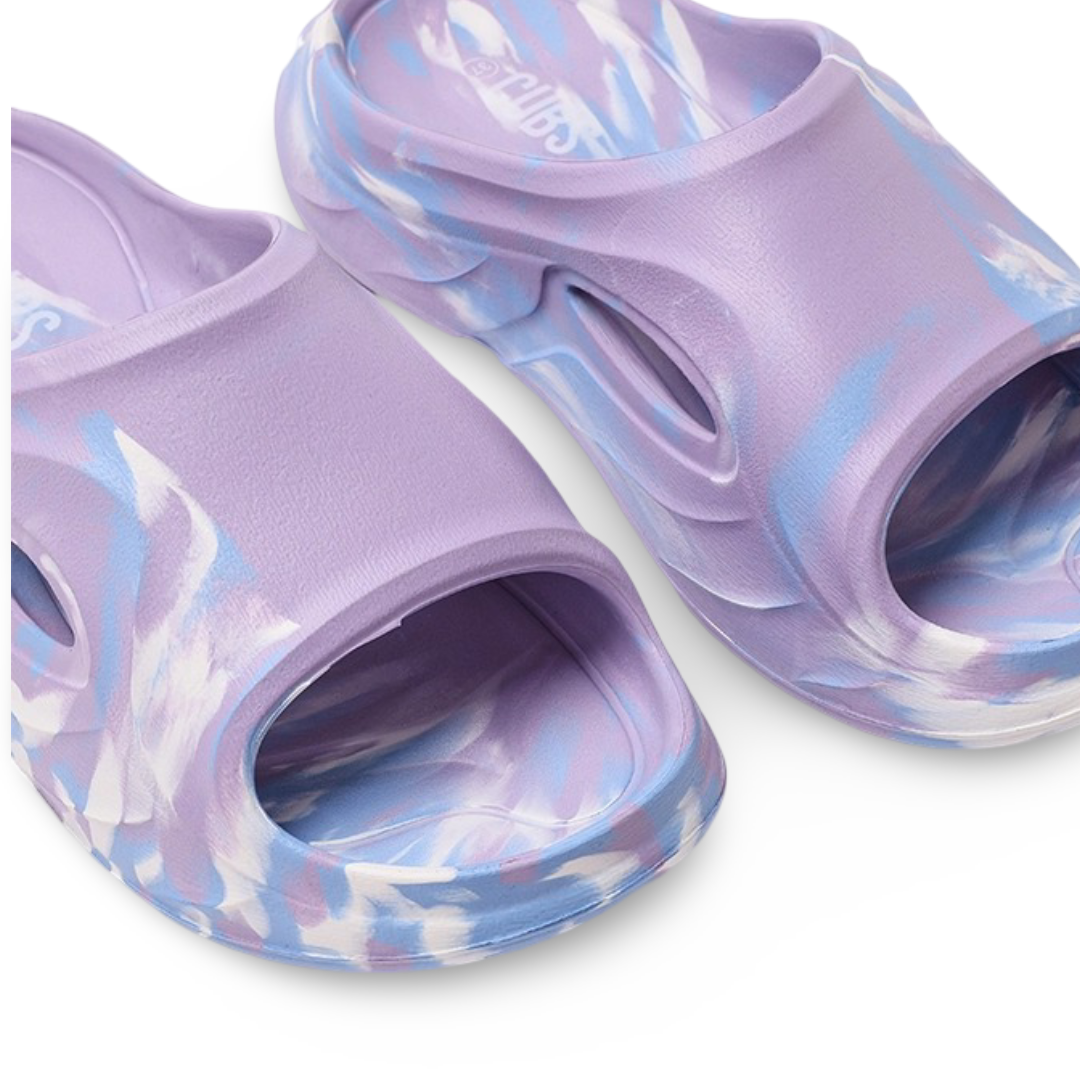 Girls Rubber Slippers – Lavender Bubble Walk
