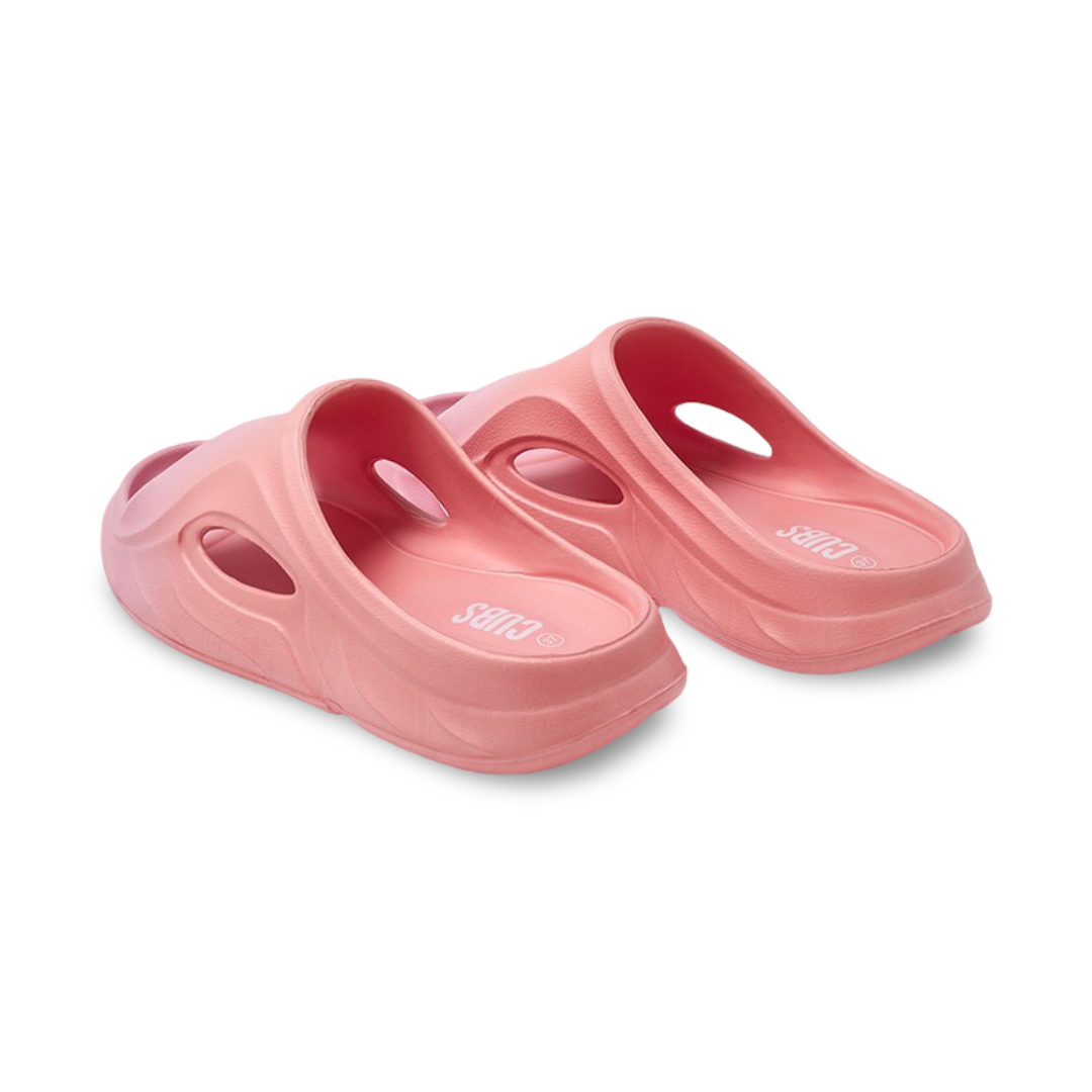 Girls Rubber Slippers – Peach Bubble Walk