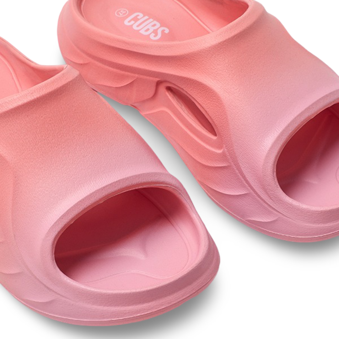 Girls Rubber Slippers – Peach Bubble Walk