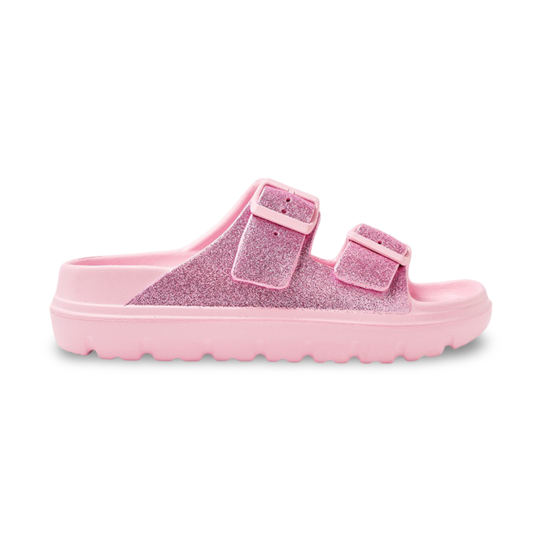 Girls Rubber Slippers – Pink Bubble Gum Safari