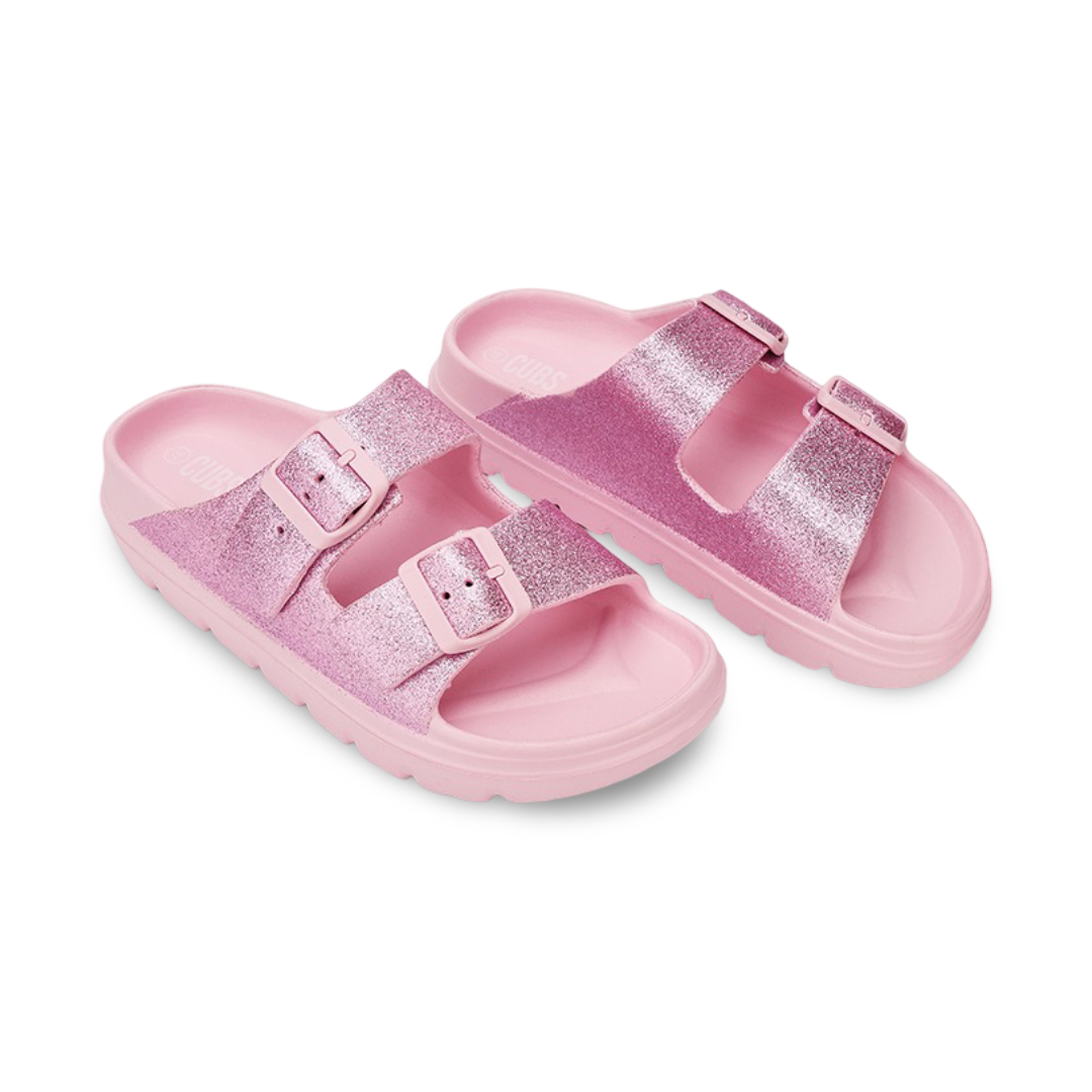 Girls Rubber Slippers – Pink Bubble Gum Safari