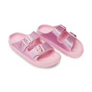 Girls Rubber Slippers – Pink Bubble Gum Safari