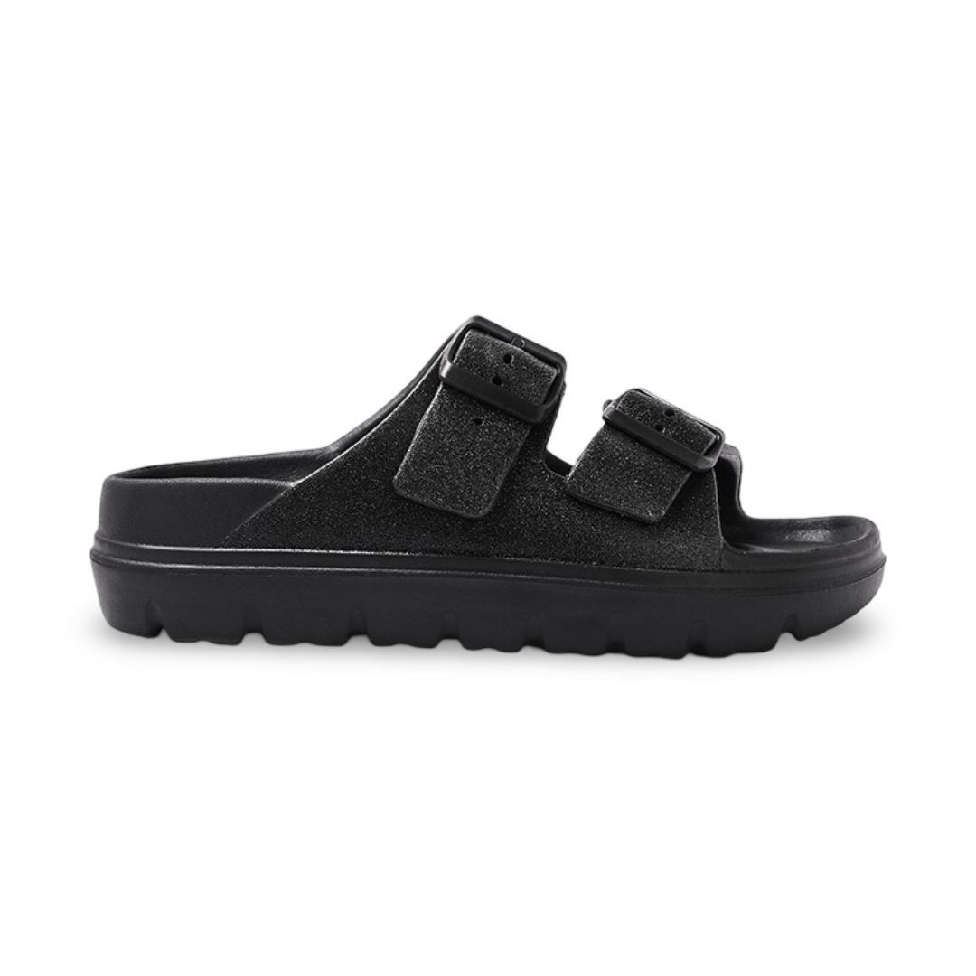 Unisex Rubber Slippers – Glowy Black Safari