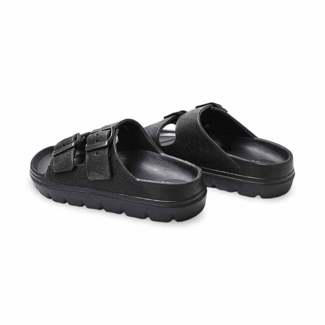 Unisex Rubber Slippers – Glowy Black Safari