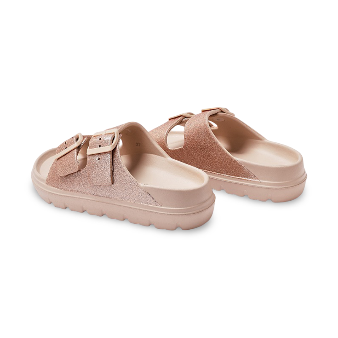 Girls Rubber Slippers – Golden Safari