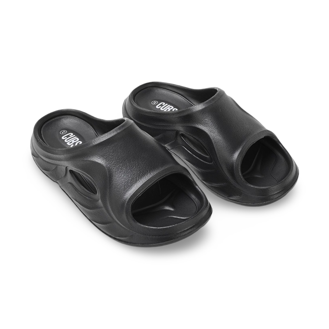 Boys Rubber Slippers – Black Bubble Walk - Clothing - Cubs Shoes