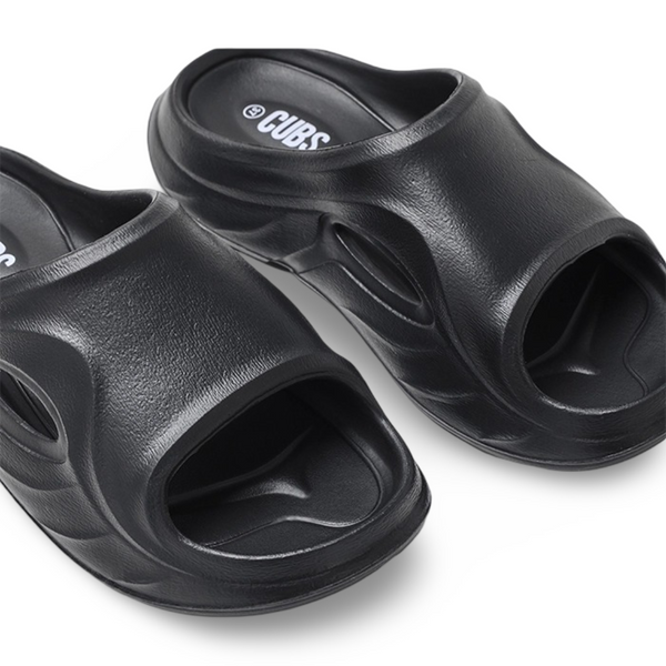 Boys Rubber Slippers – Black Bubble Walk