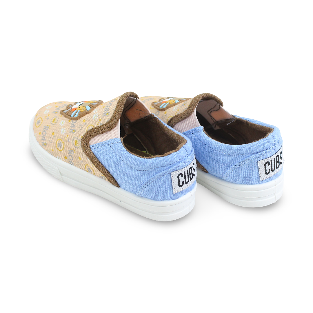 Baby Boys Canvas Sneakers – Beige Happy Lion Slip-on Sneaker