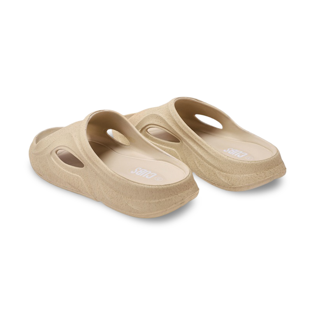 Boys Rubber Slippers – Beige Sand Storm Bubble Walk