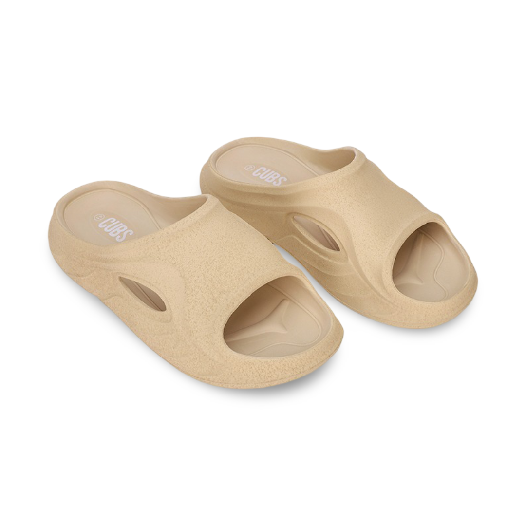 Boys Rubber Slippers – Beige Sand Storm Bubble Walk